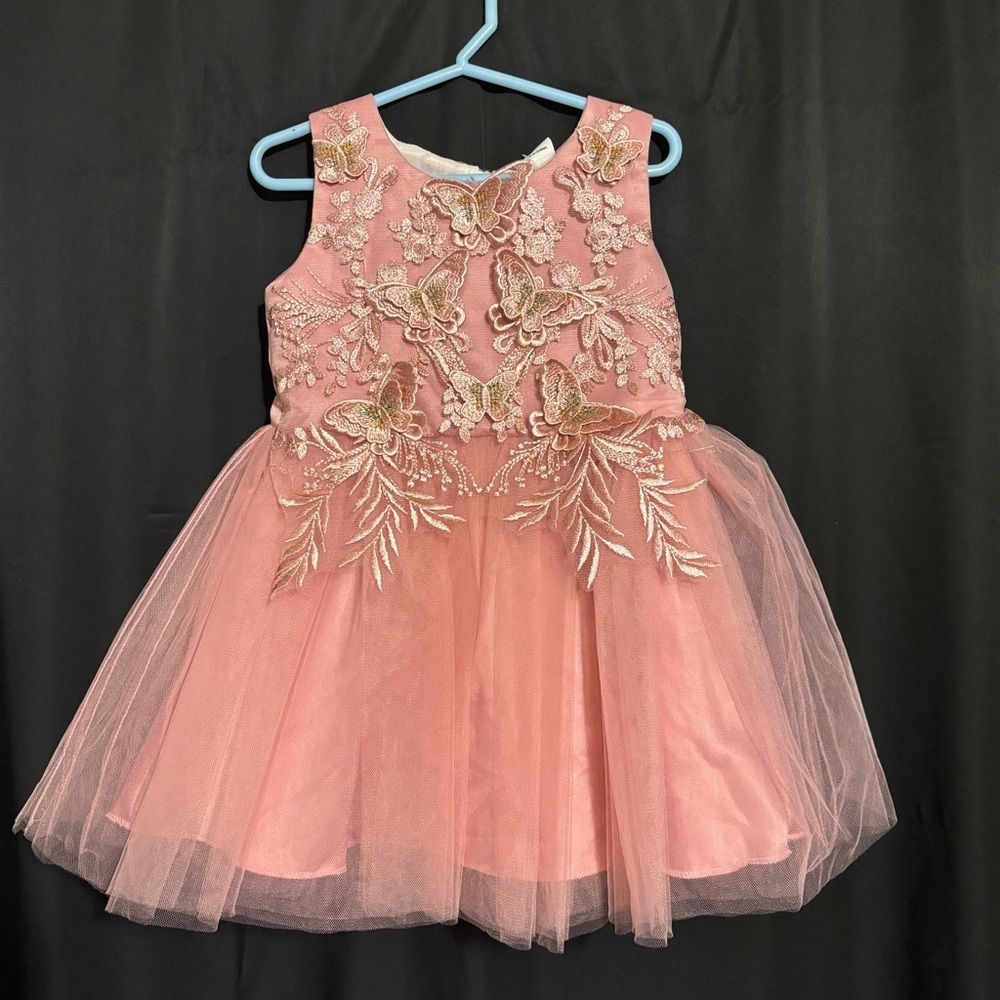Pat Pat Pink Butterfly Mesh Skirt Dress NWT size 3Y